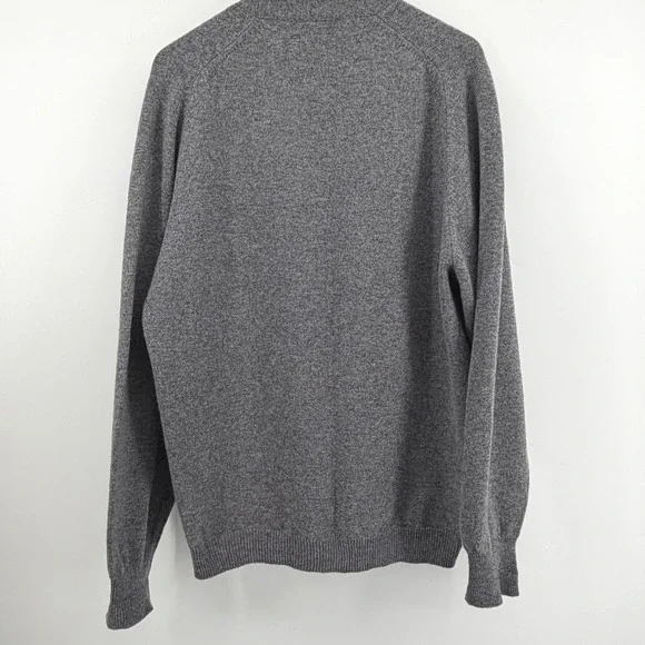 Brooks Brothers Mens 42 Lambswool Cardigan Sweater Grey Knitted in England VNeck - Picture 4 of 7